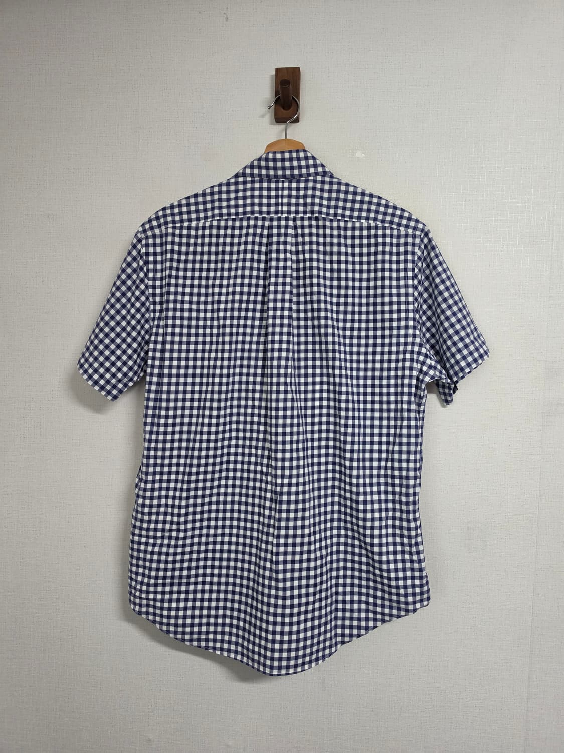 폴로 랄프로렌 깅엄 반팔 체크 셔츠 M 상품이미지5