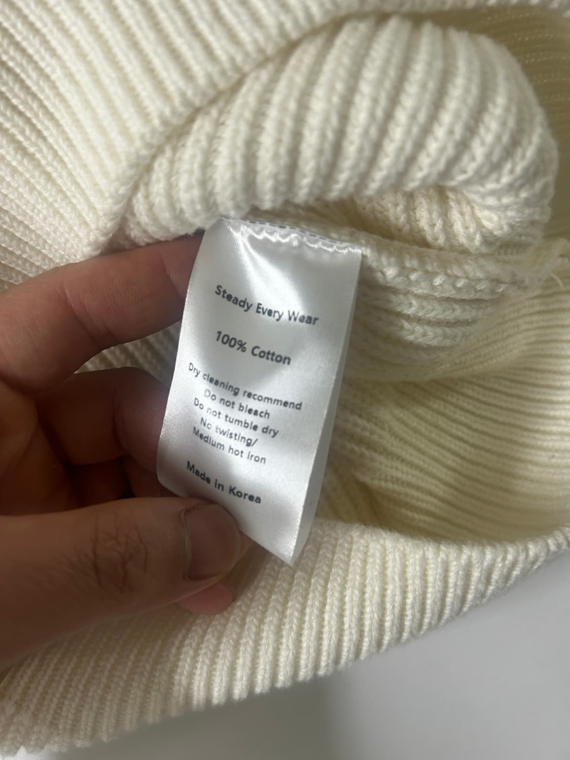 스테디 에브리웨어 골지 니트 아이보리 상품이미지4