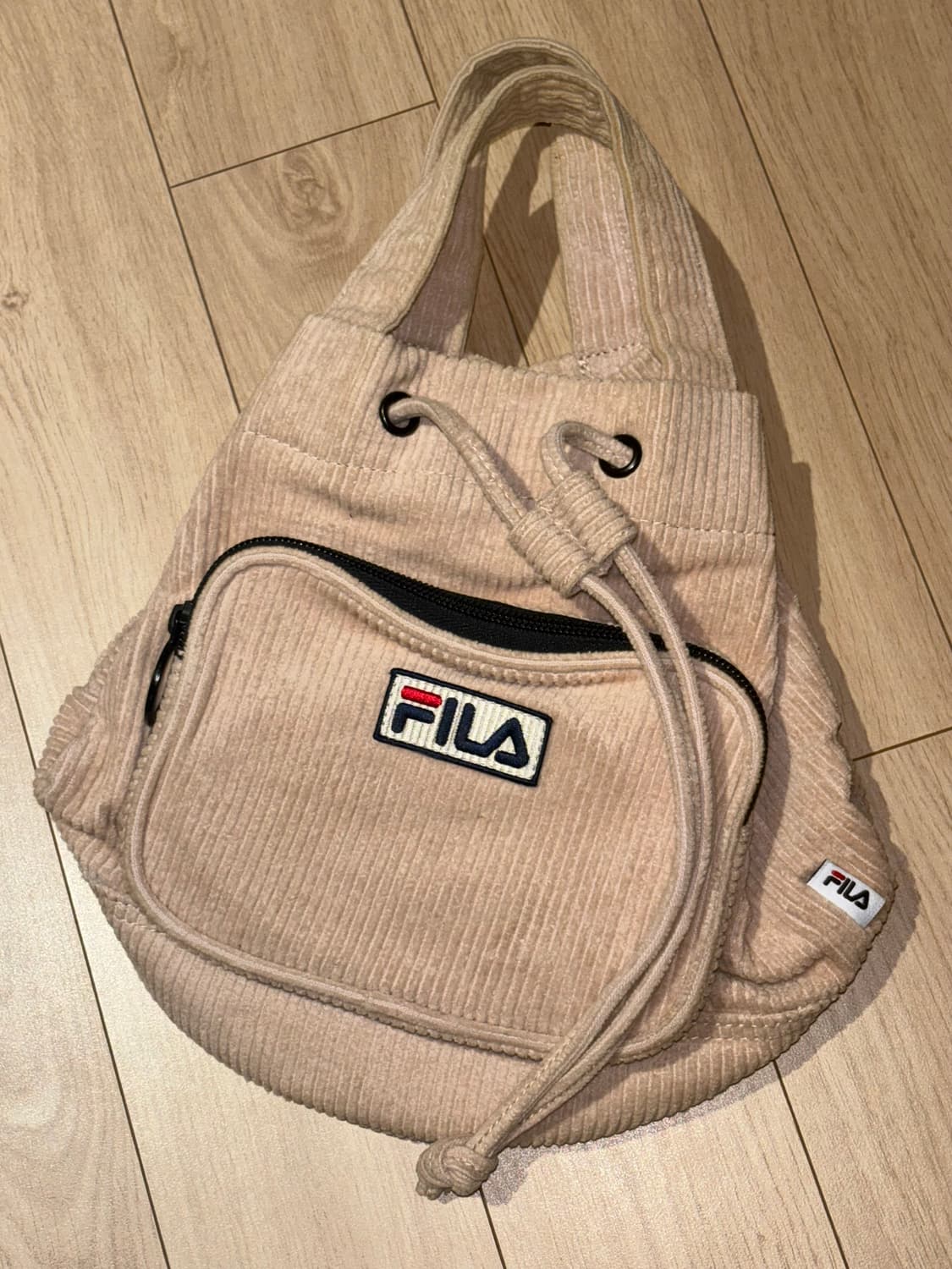 FILA 휠라 코듀로이 버킷백 - 브라운 상품이미지1