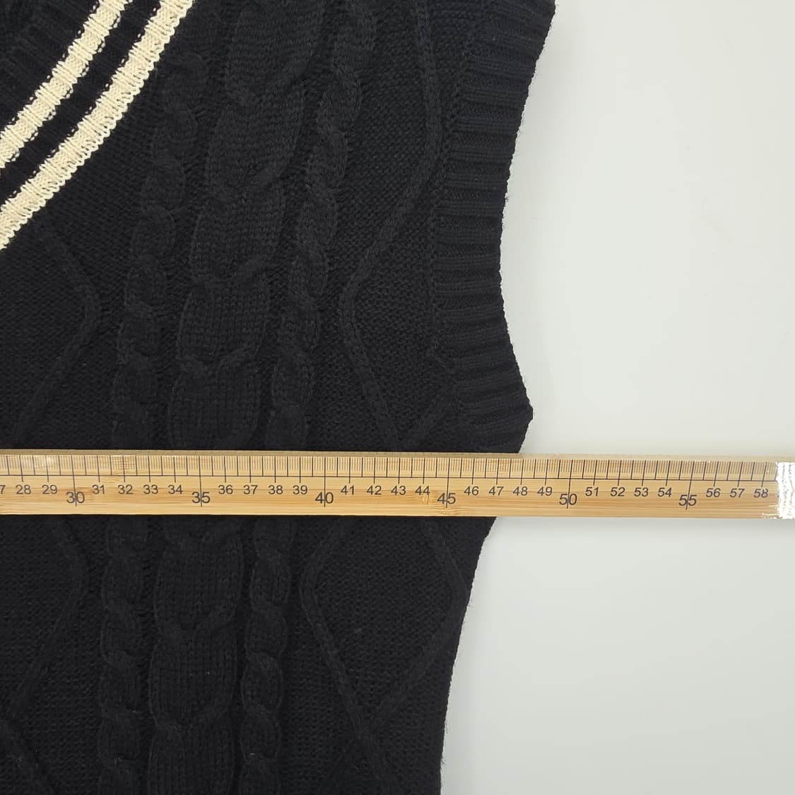 제너럴아이디어 케이블 니트 롱 원피스 블랙 상품이미지4