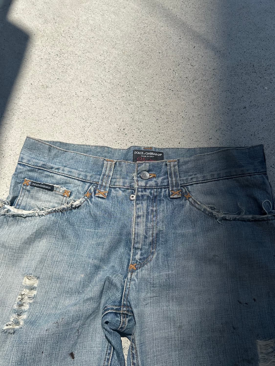 00’s Dolce & Gabbana crack knee denim 상품이미지4
