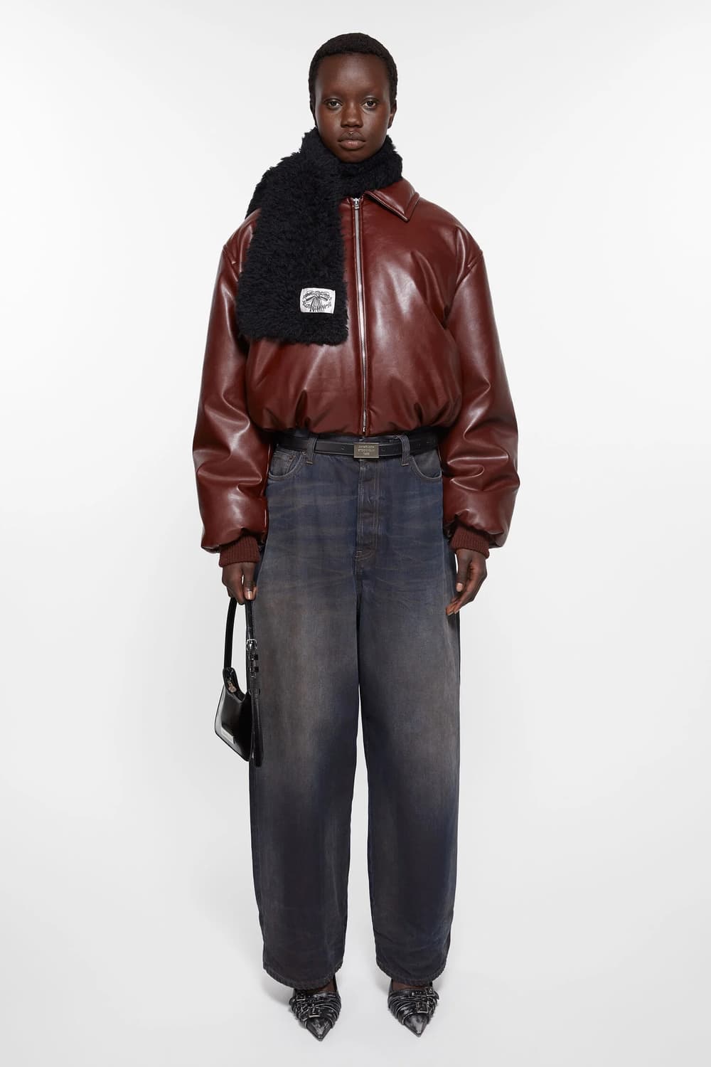 아크네스튜디오 울 모헤어 머플러/블랙 상품이미지2