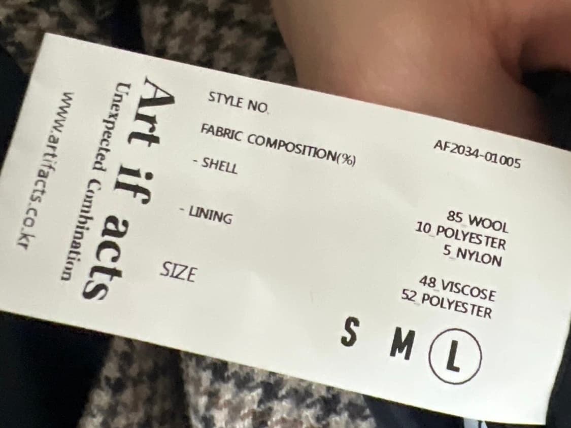 L 아트이프액츠 발마칸 코트 체크 상품이미지4