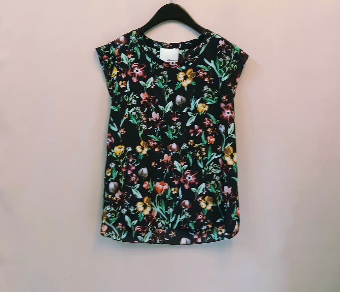 3.1 Phillip Lim 플로럴 실크 캡소매 블라우스 (Silk 10 상품이미지1