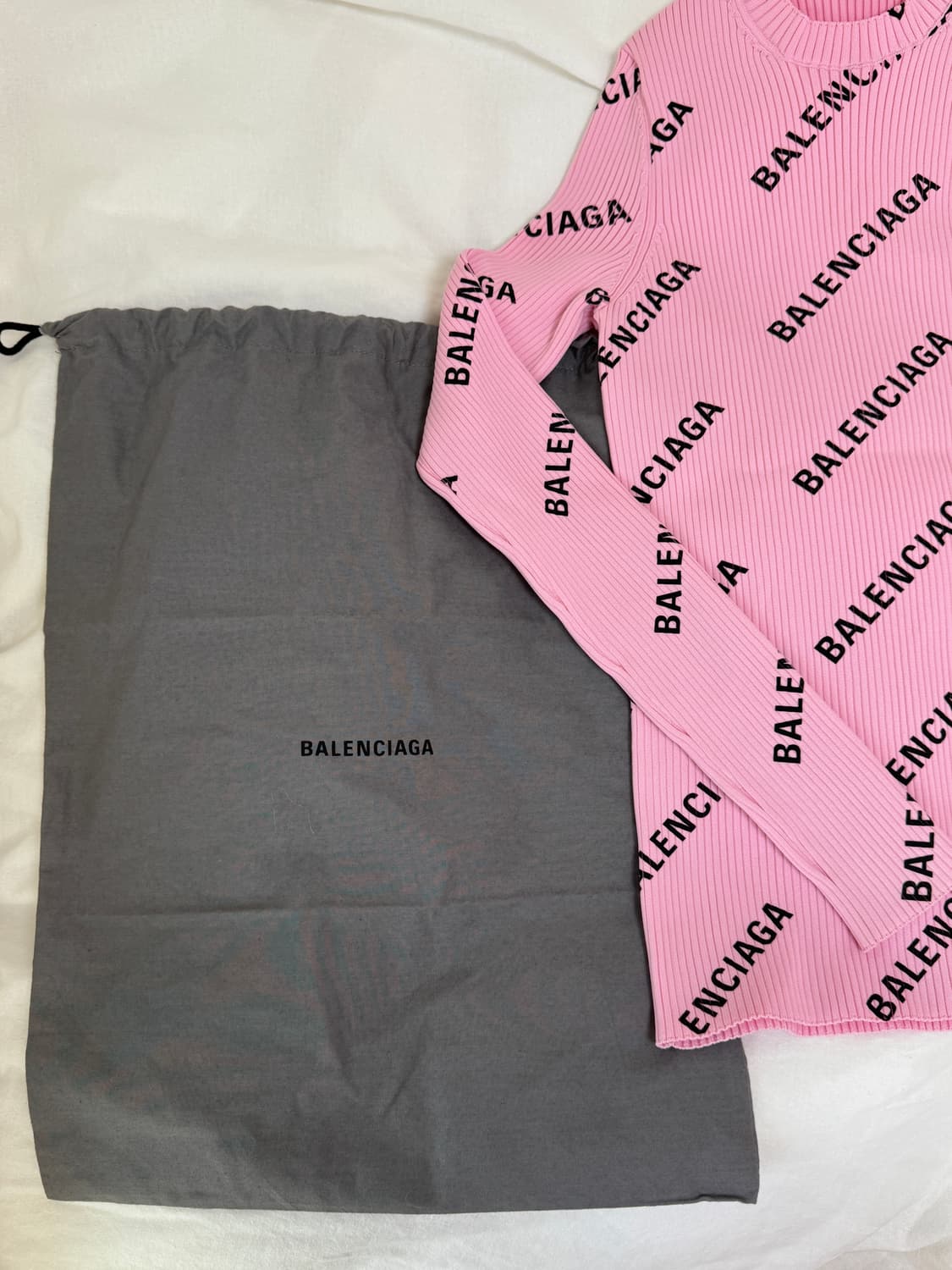 발렌시아가) 로고 골지 니트 티셔츠 상품이미지6