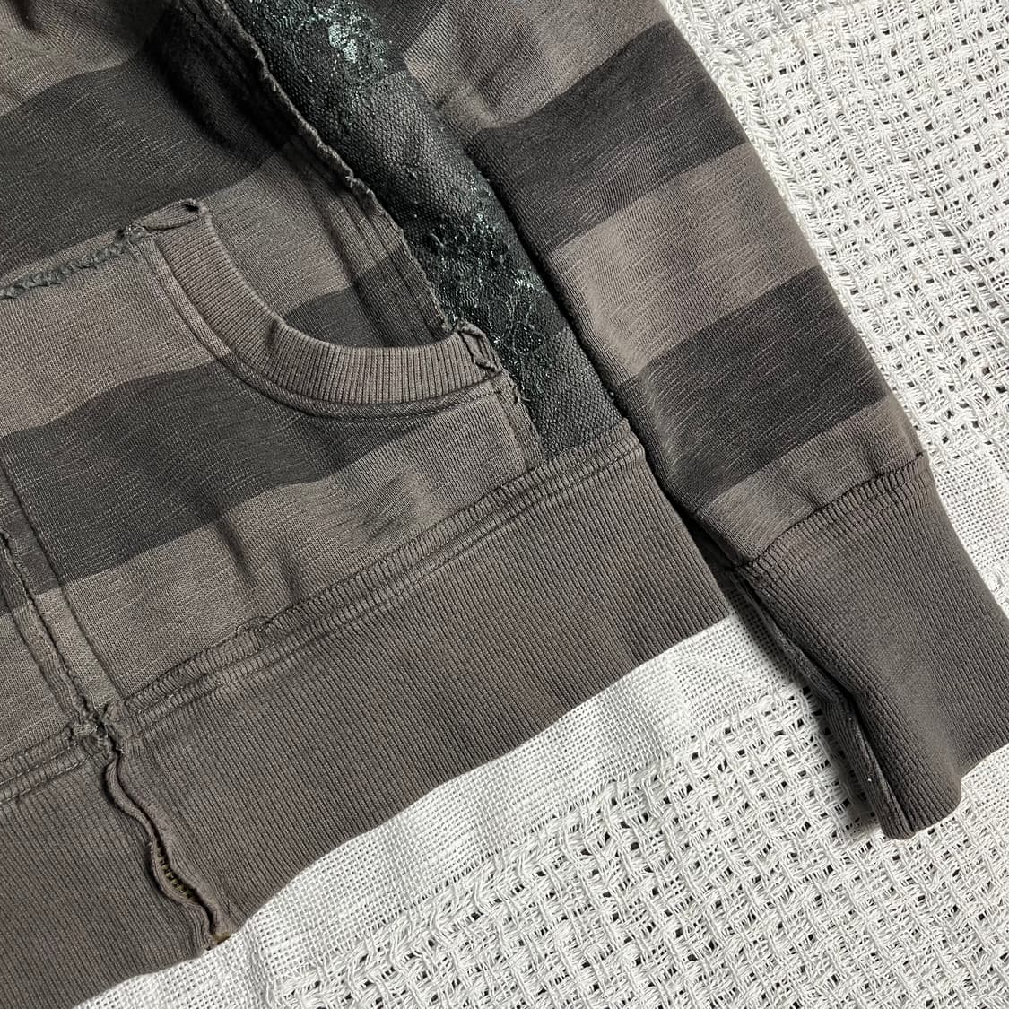 [JPN] 레이스업 스트라이프 후드집업 상품이미지4