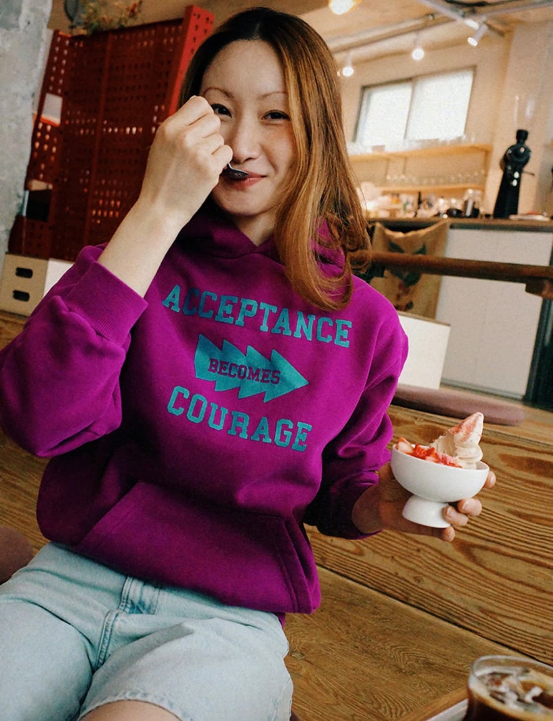 [미개봉 새상품] 컬렉트피시스 ABC HOODIE(MAGENTA) 상품이미지2