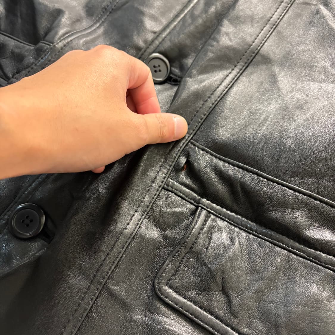 90s DISCO 빈티지 양가죽 자켓 XL 상품이미지5