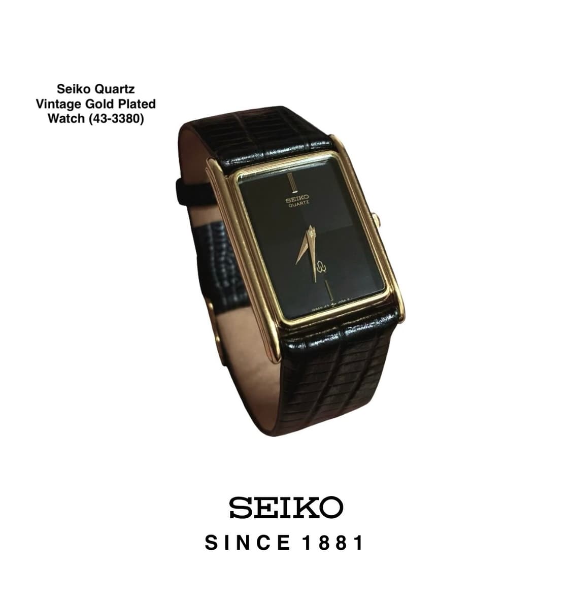 1980s Seiko Tank Gold Plated Quartz Vint 상품이미지1