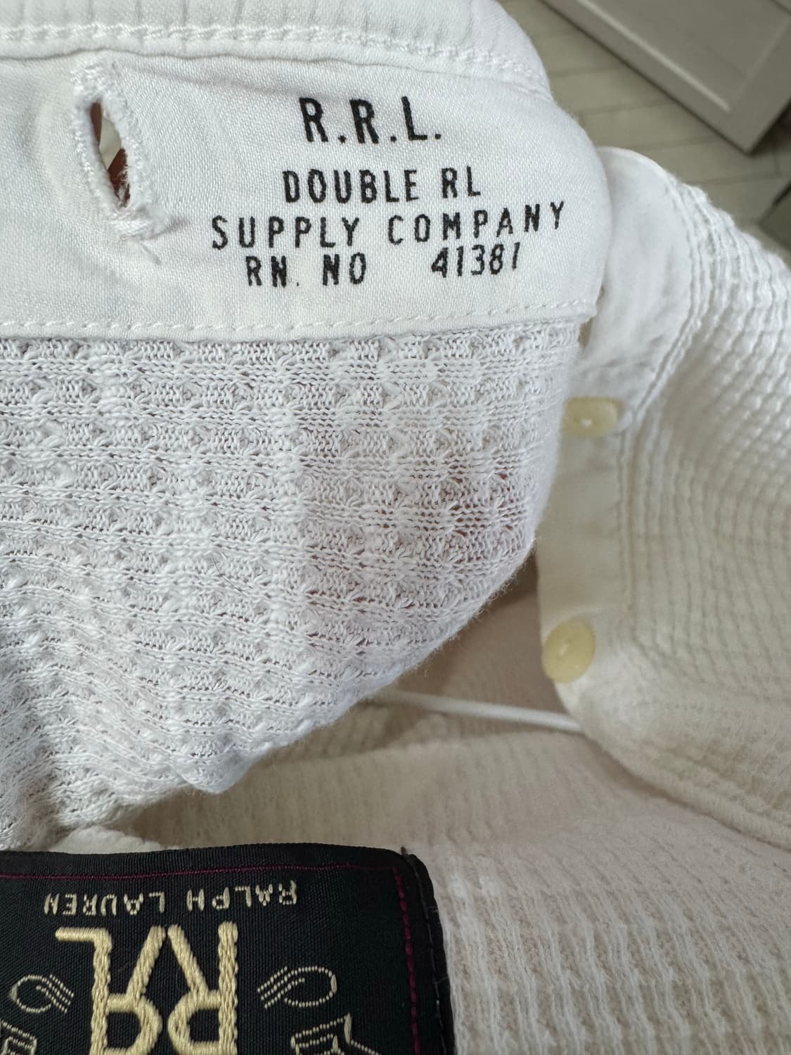 Rrl 더블알엘 헨리넥 화이트 M 상품이미지5