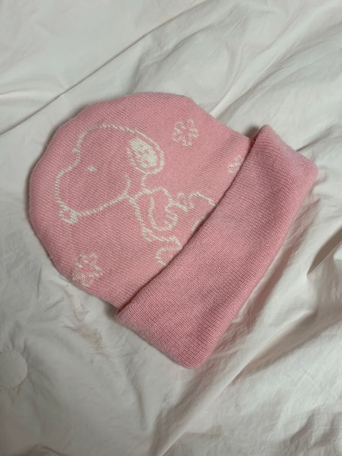 스누피 핑크 재팬 빈티지 비니 갸루 피너츠 상품이미지1