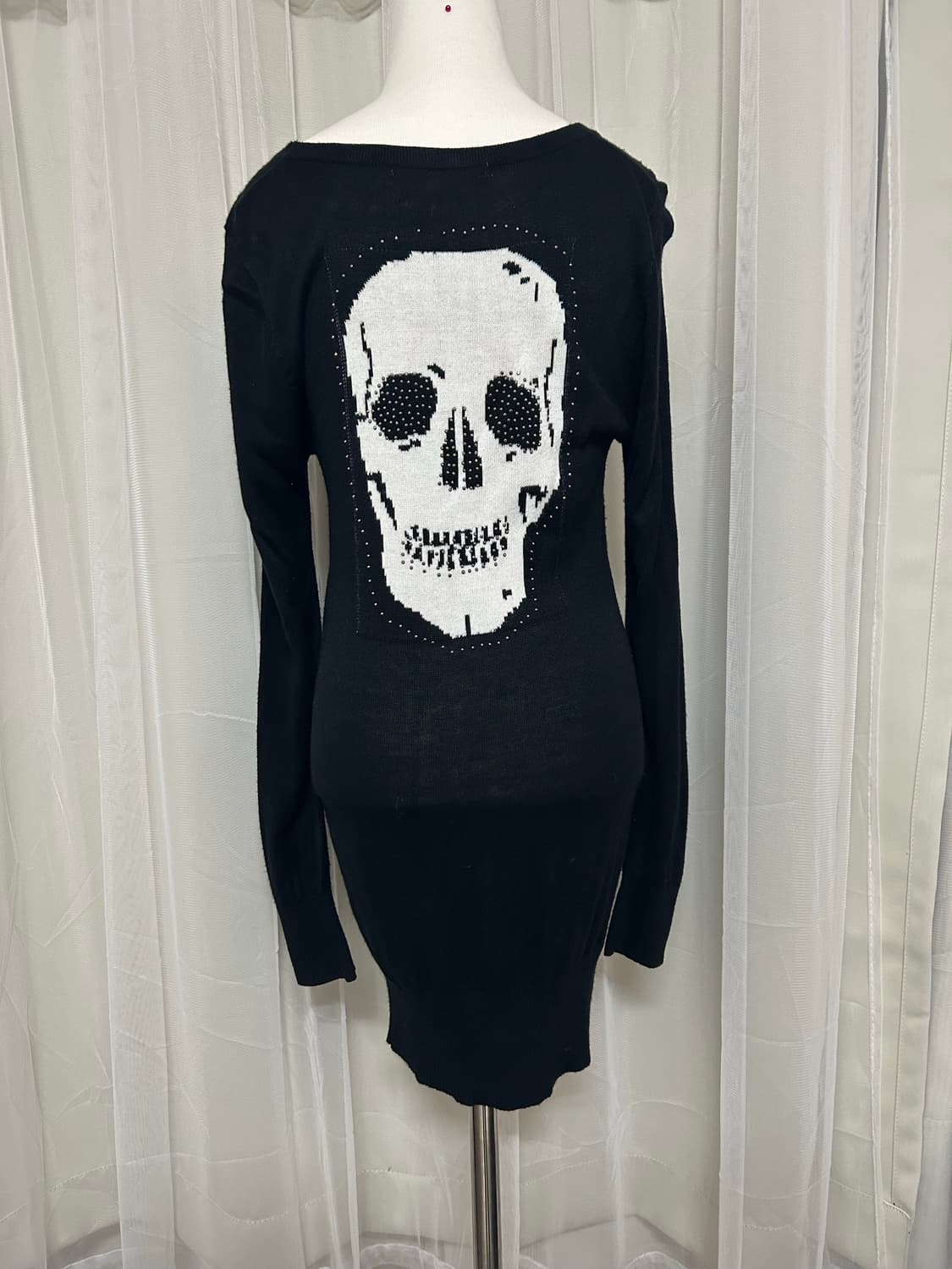 펑크 슬림핏 해골 가디건 상품이미지1