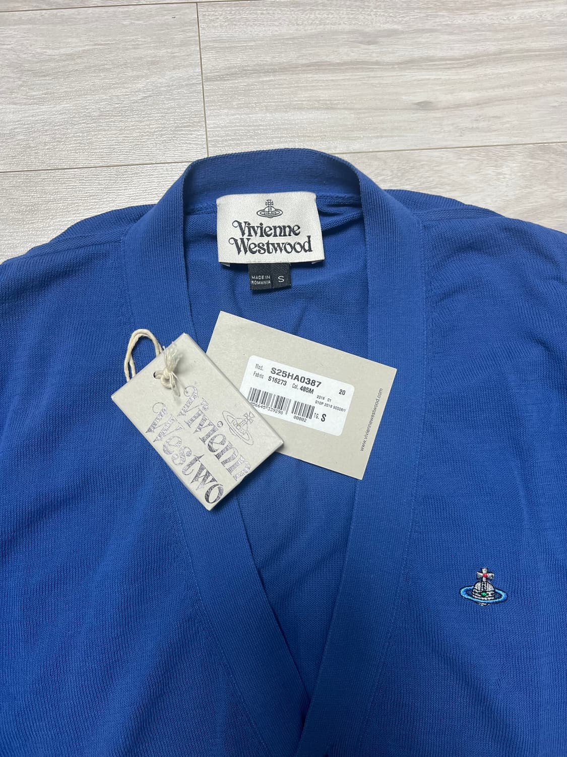 [S] 비비안웨스트우드 가디건 블루 상품이미지2