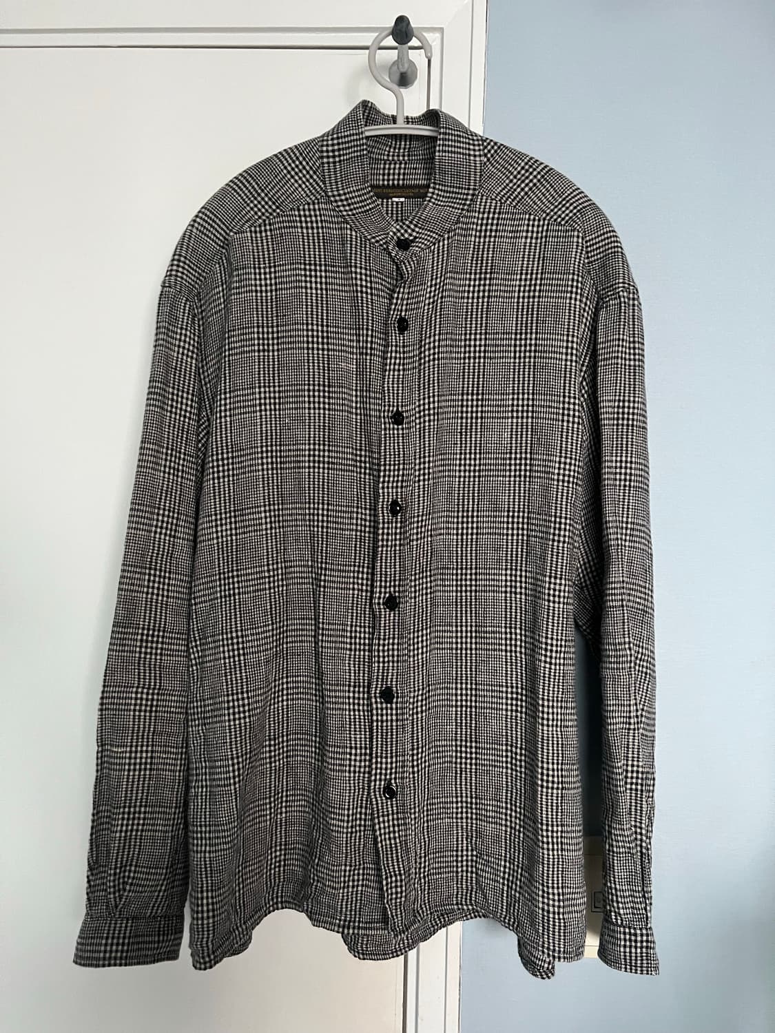 G.R.O.W 하운드투스 체크패턴 라운드넥 셔츠 상품이미지1