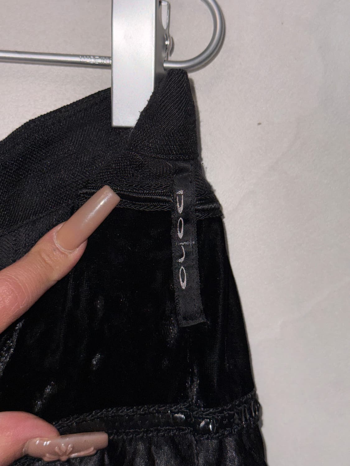 DOHO black unbalance fringe layered sk 상품이미지6