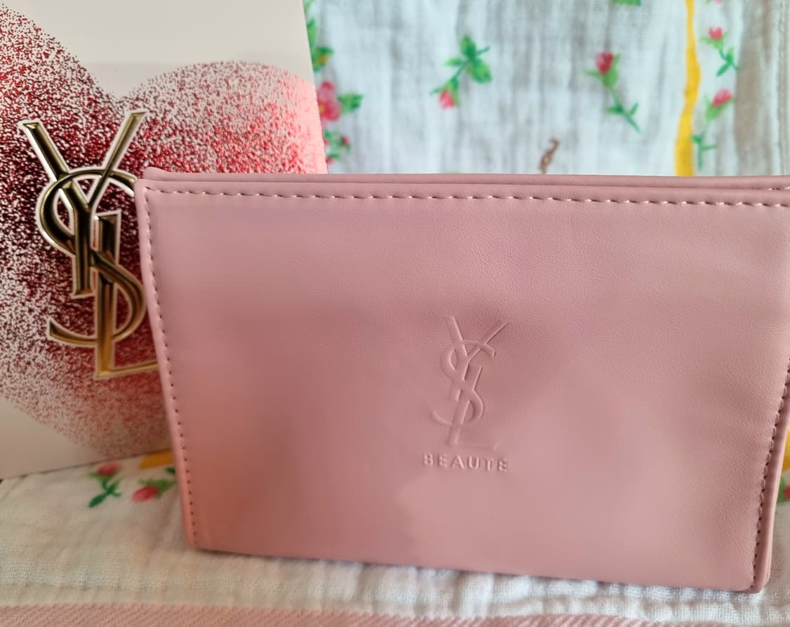 명품 입생로랑 핑크 화장품 파우치 상품이미지1