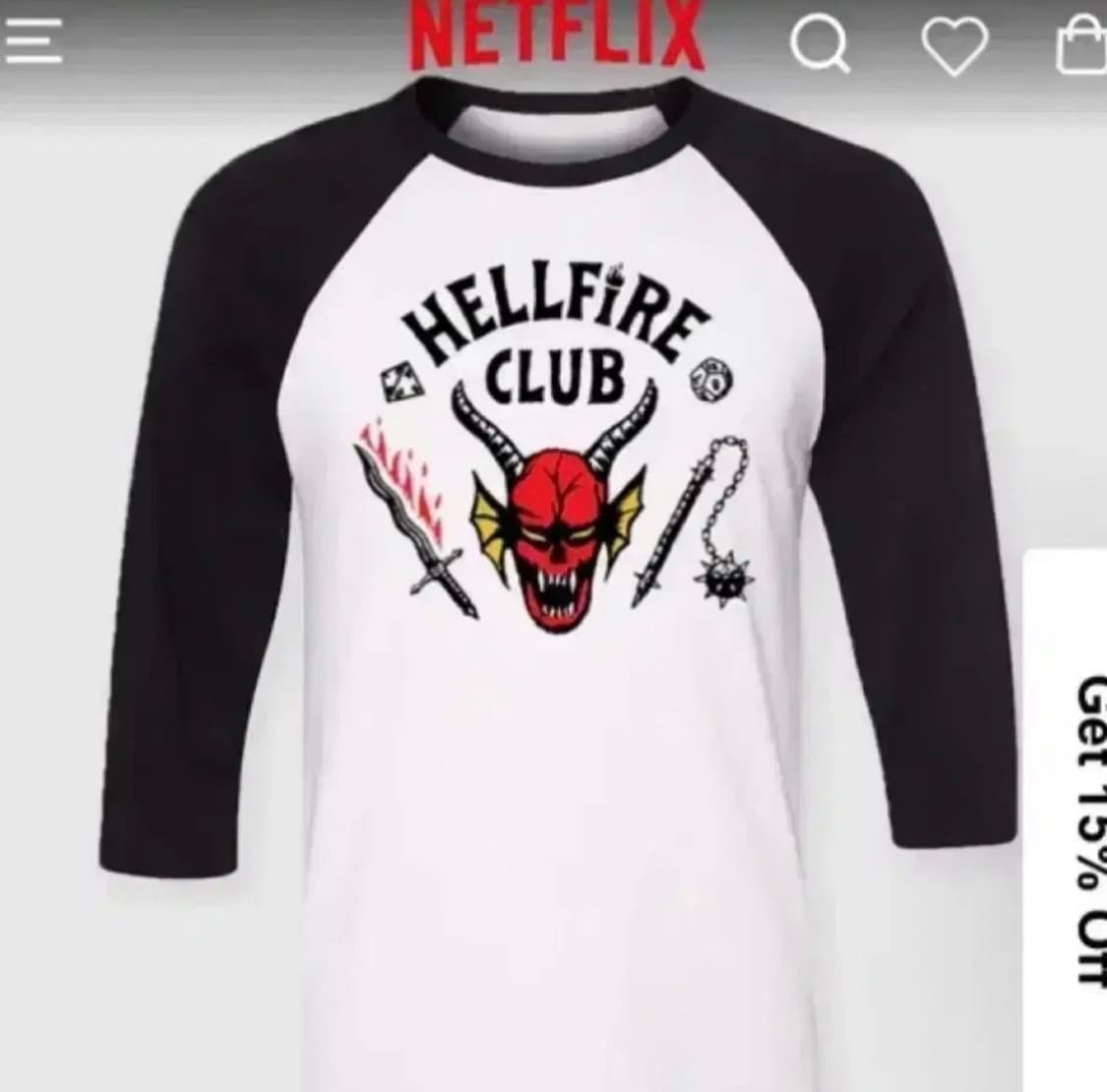 헬파이어클럽 롱슬리브 기묘한이야기 스띵 넷플릭스 상품이미지1