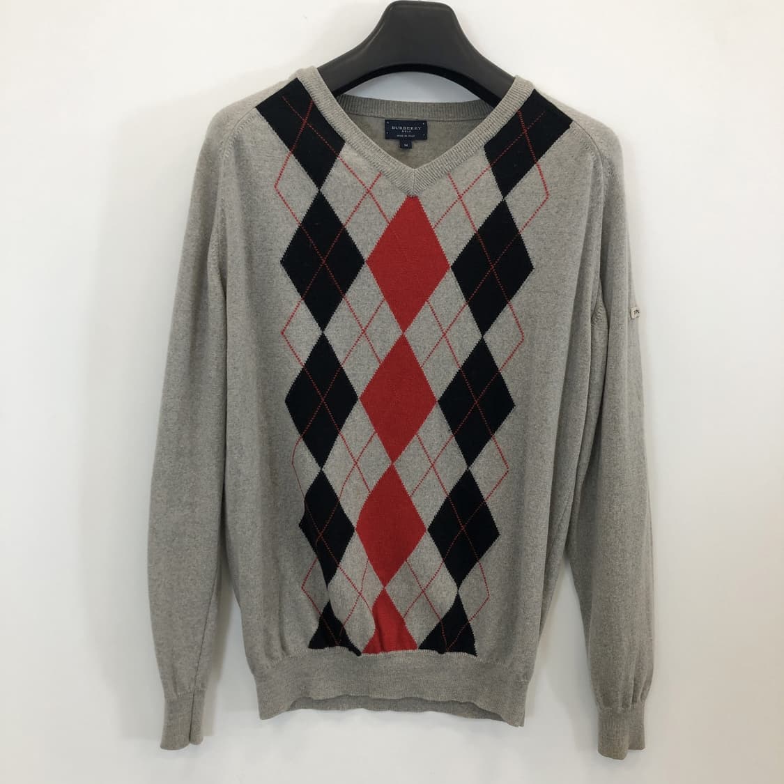 버버리 이태리 메리노울 아가일니트 M 상품이미지1