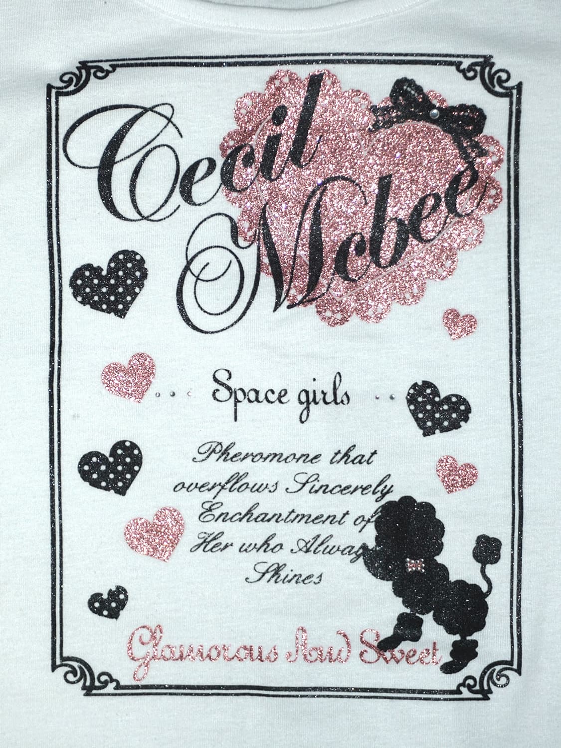 [cecil mcbee] y2k glitter graphic t  상품이미지5