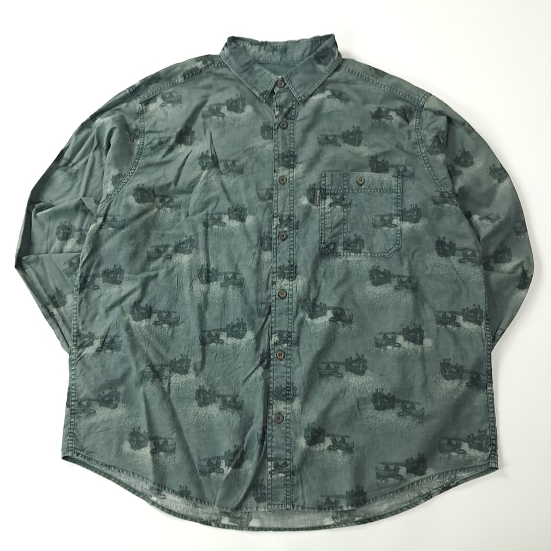 CK219 XL 울리치 90s 00s 미스틱그린 보트 셔츠 남방 상품이미지1