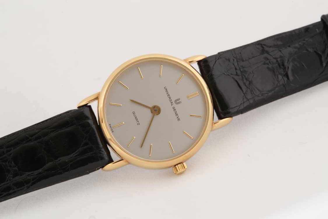 유니버설 제네브 실버 다이얼 여성용 쿼츠 시계 상품이미지2