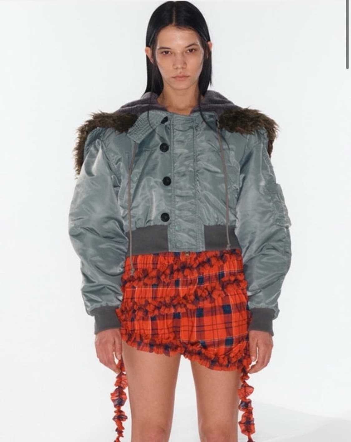 오픈와이와이 faux fur zipper hood ma1 상품이미지1