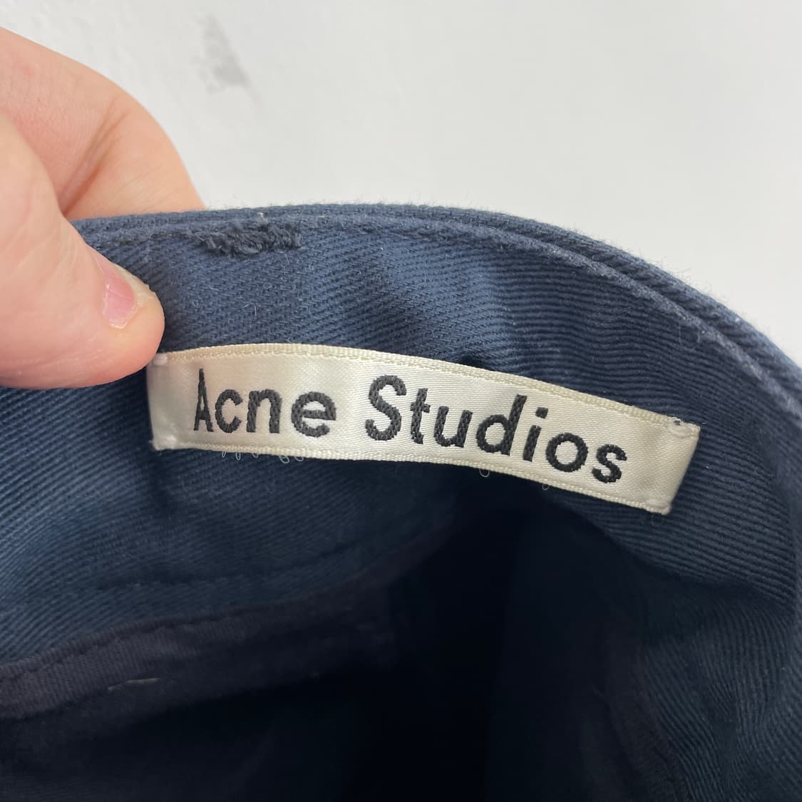 아크네 스튜디오 네이비 롤업 와이드 코튼 팬츠 상품이미지7