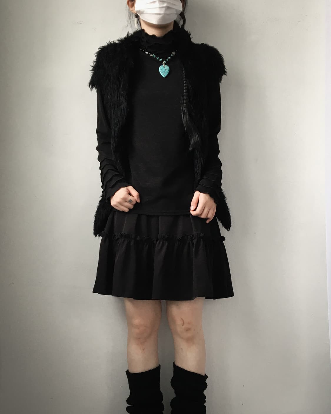 Fluffy open vest 상품이미지1