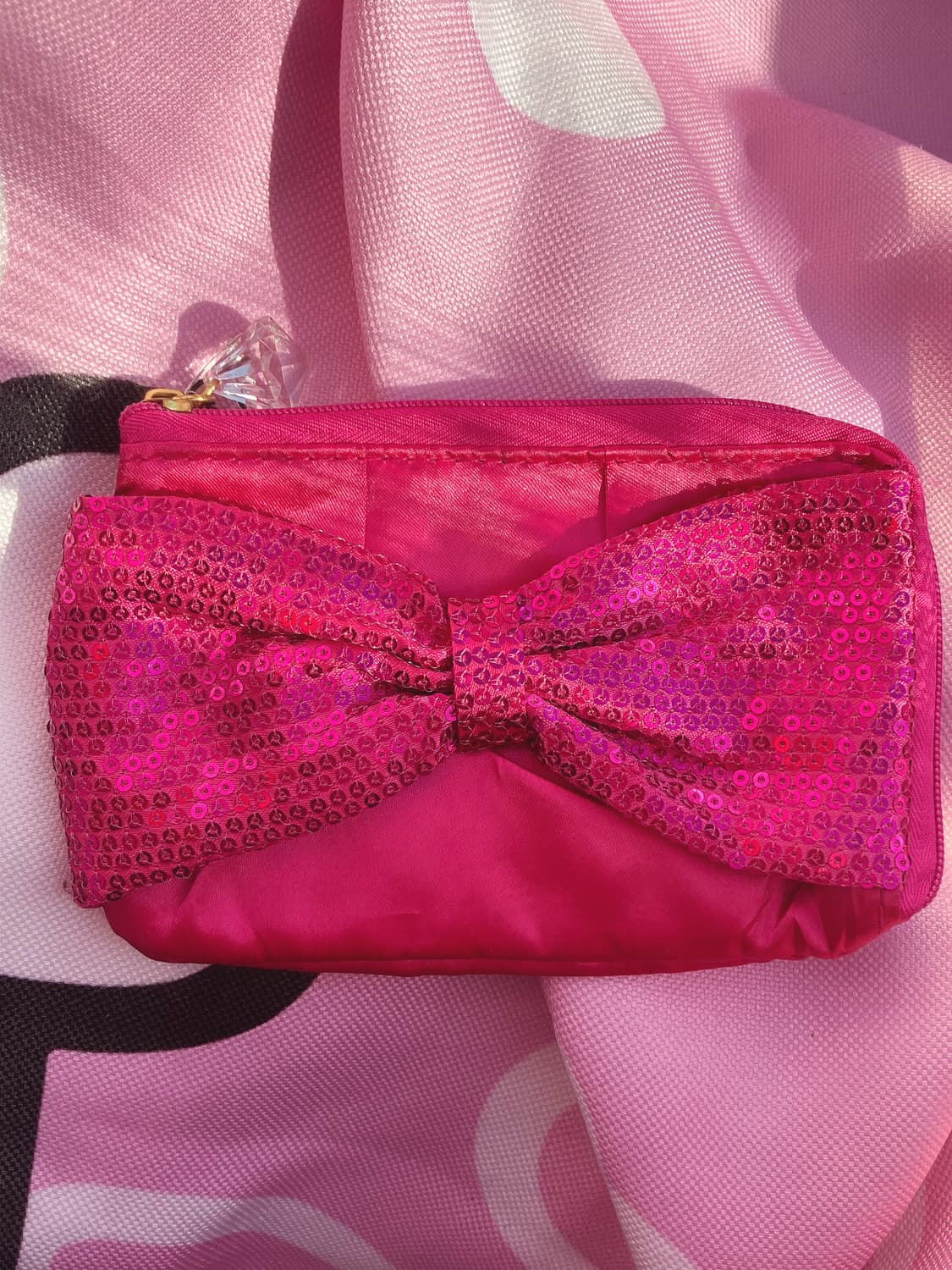 jpn 스팽글 리본 파우치 상품이미지1