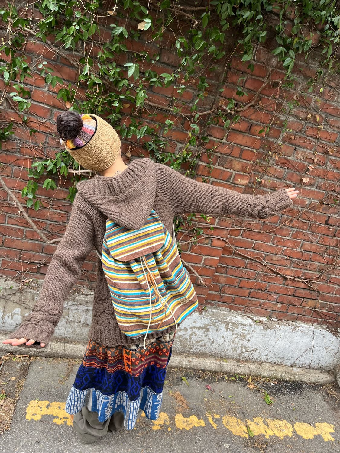 일본 스트라이프 백팩 상품이미지3