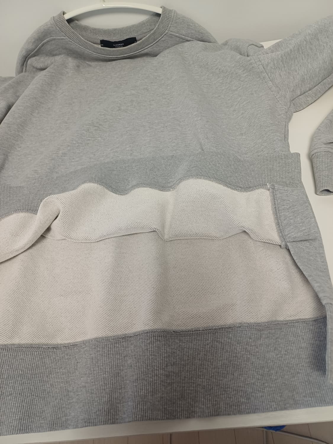 일코르소 에센셜 사이드 슬릿 맨투맨 (그레이/105) 상품이미지8