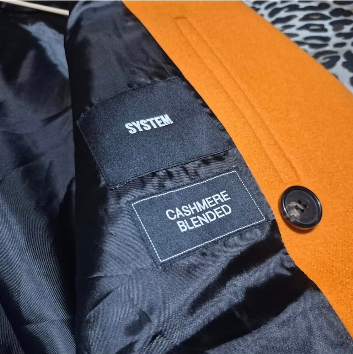 시스템 옴므 포인트 커프스 캐시미어 블렌드 코트 오렌지 L 상품이미지3