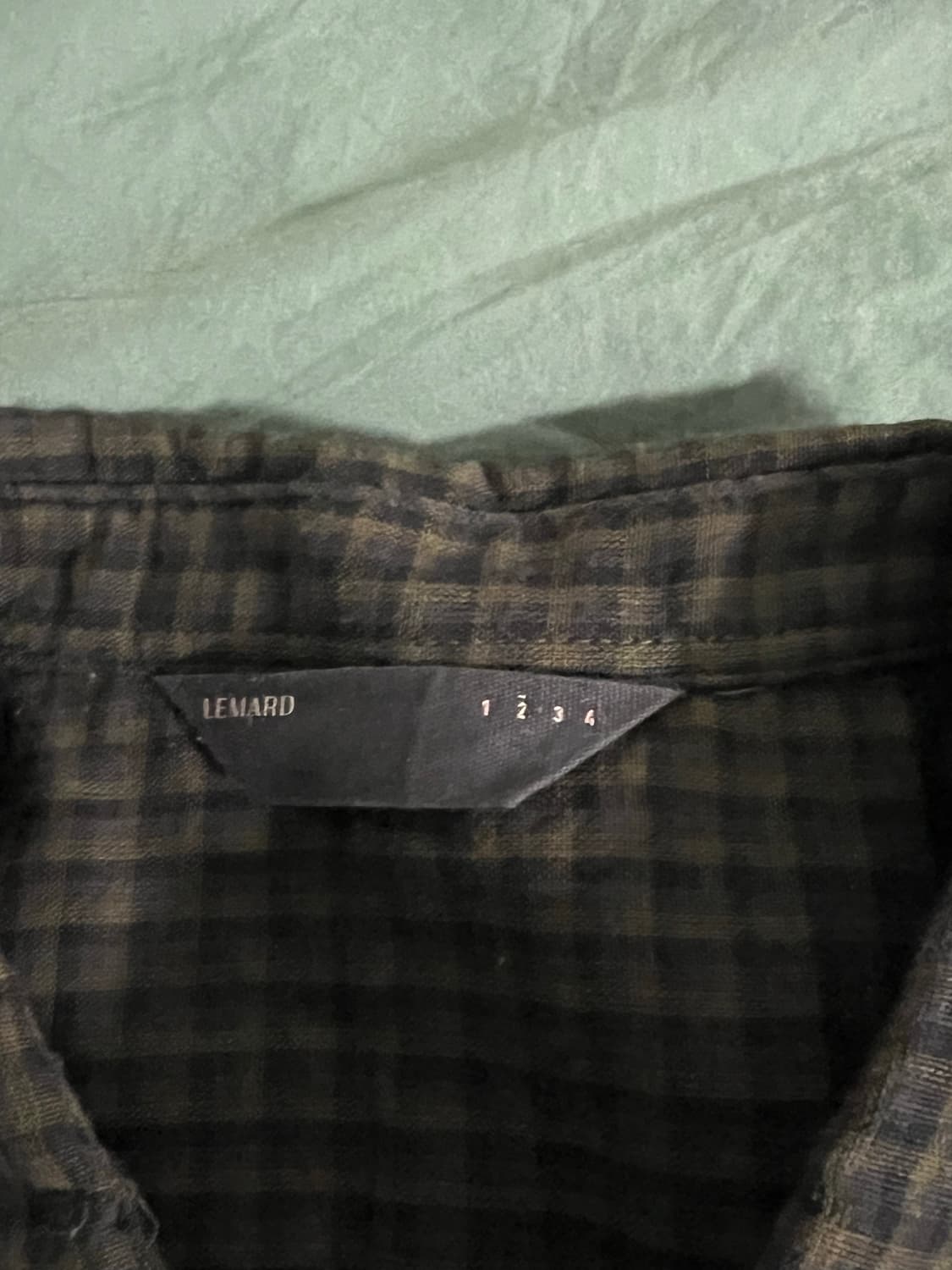 르마드 카키 체크 셔츠 상품이미지2