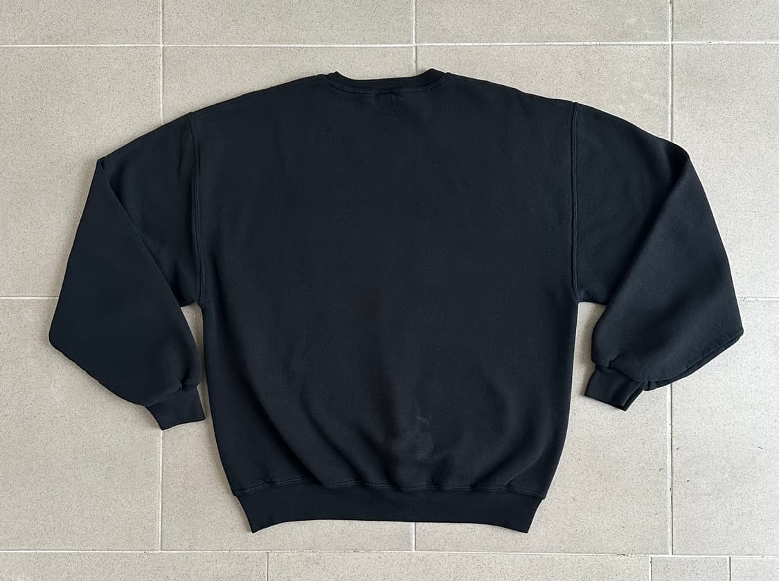 90s 빈티지 러셀 스웻셔츠 블랙 XL 상품이미지2