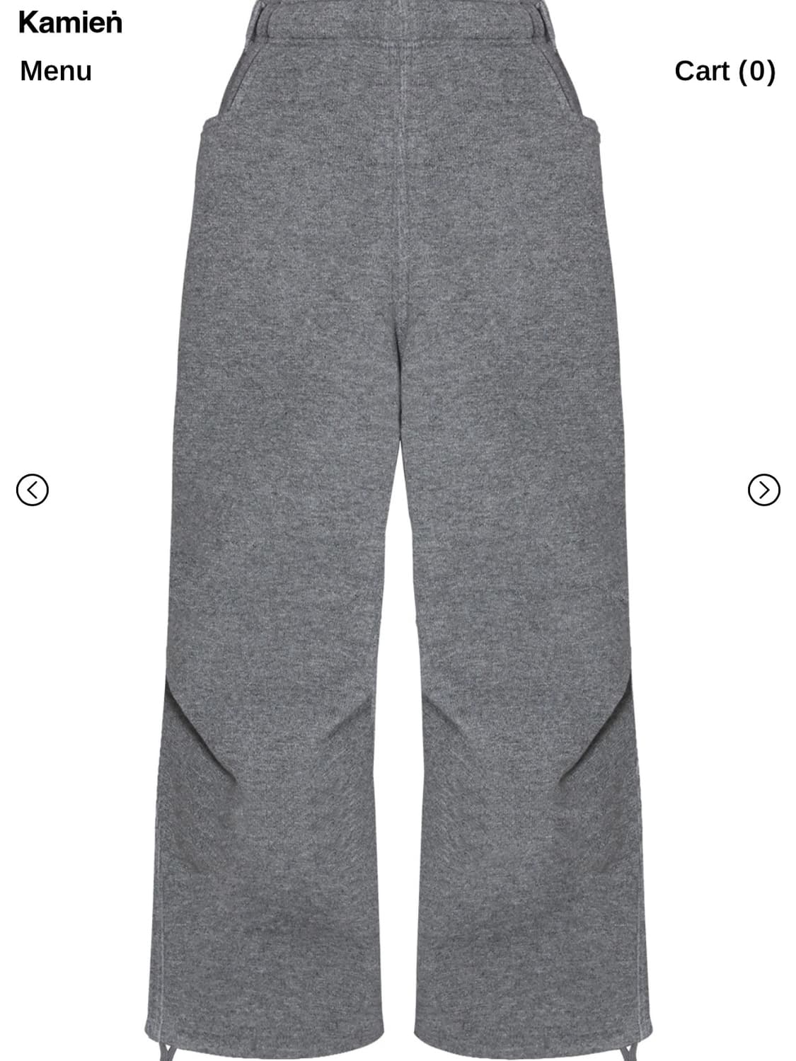 카미엔 코지 울 팬츠 그레이 상품이미지1