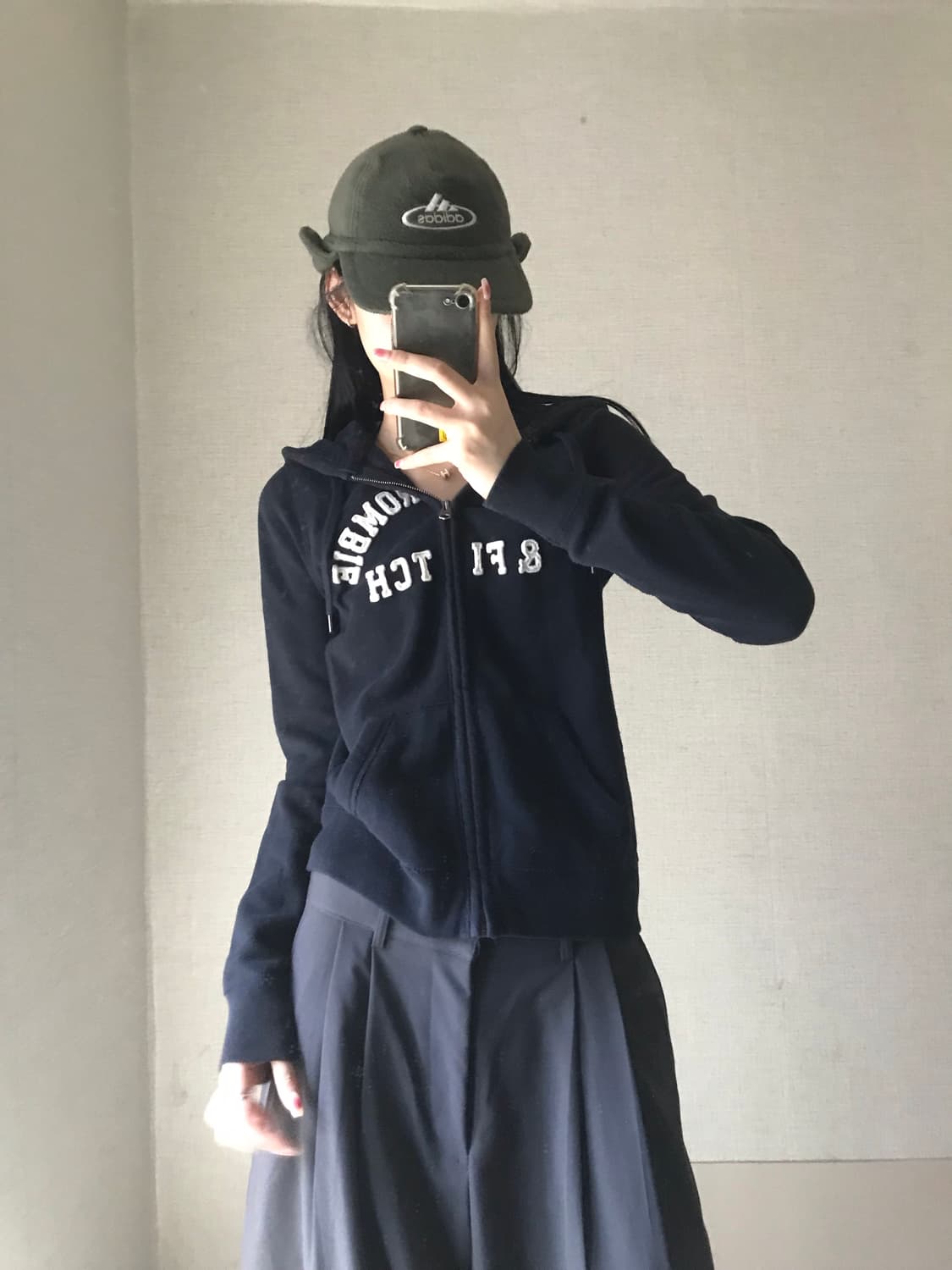 아베크롬비 네이비 슬림핏 후드집업 상품이미지1