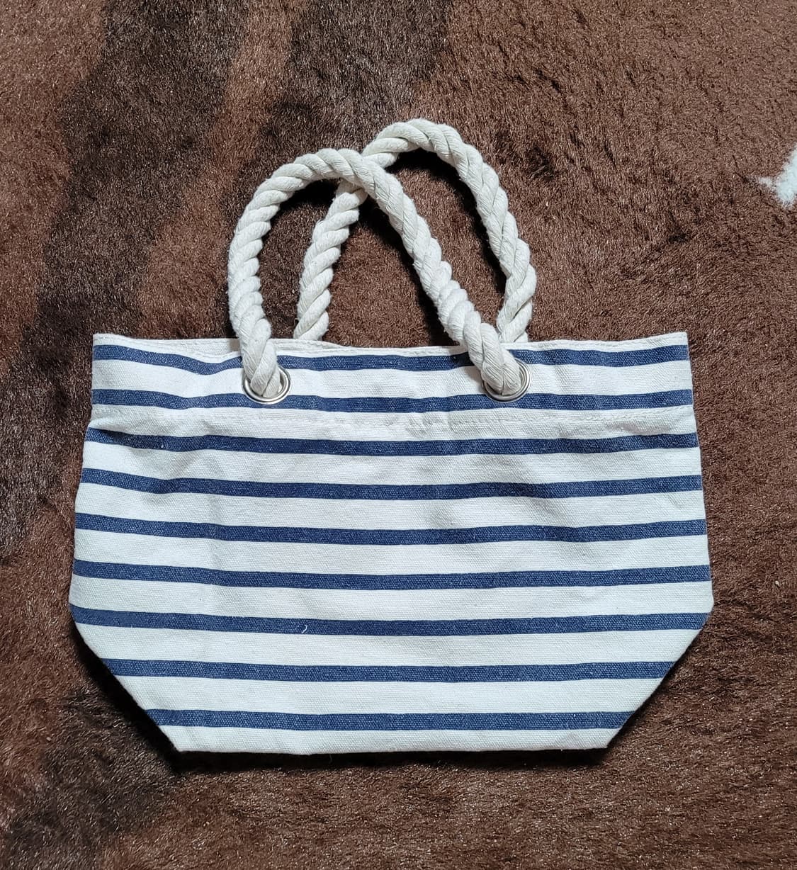 마린 스트라이프 캔버스 토트백 상품이미지1