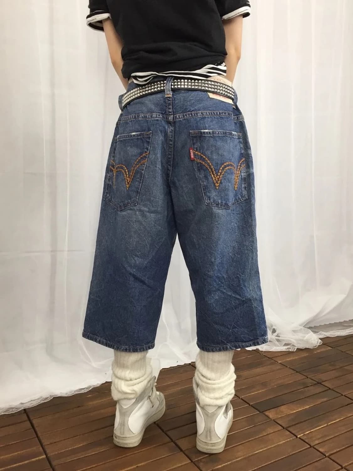 EDWIN Washed Denim Bermuda Shorts 상품이미지1