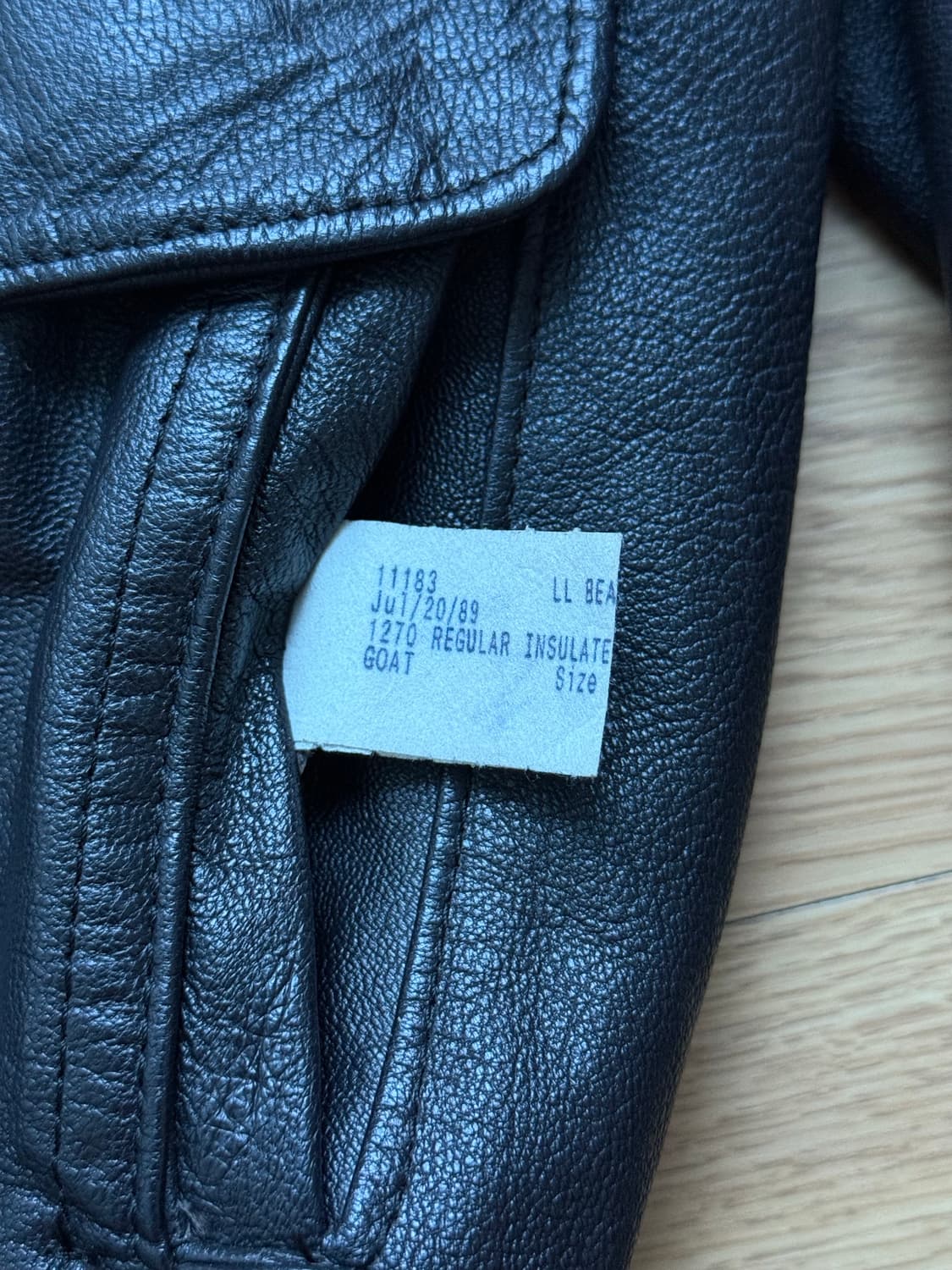 80s 빈티지 lIbean 엘엘빈  a-2a2 고트스킨 플라이트 레더자켓 상품이미지6