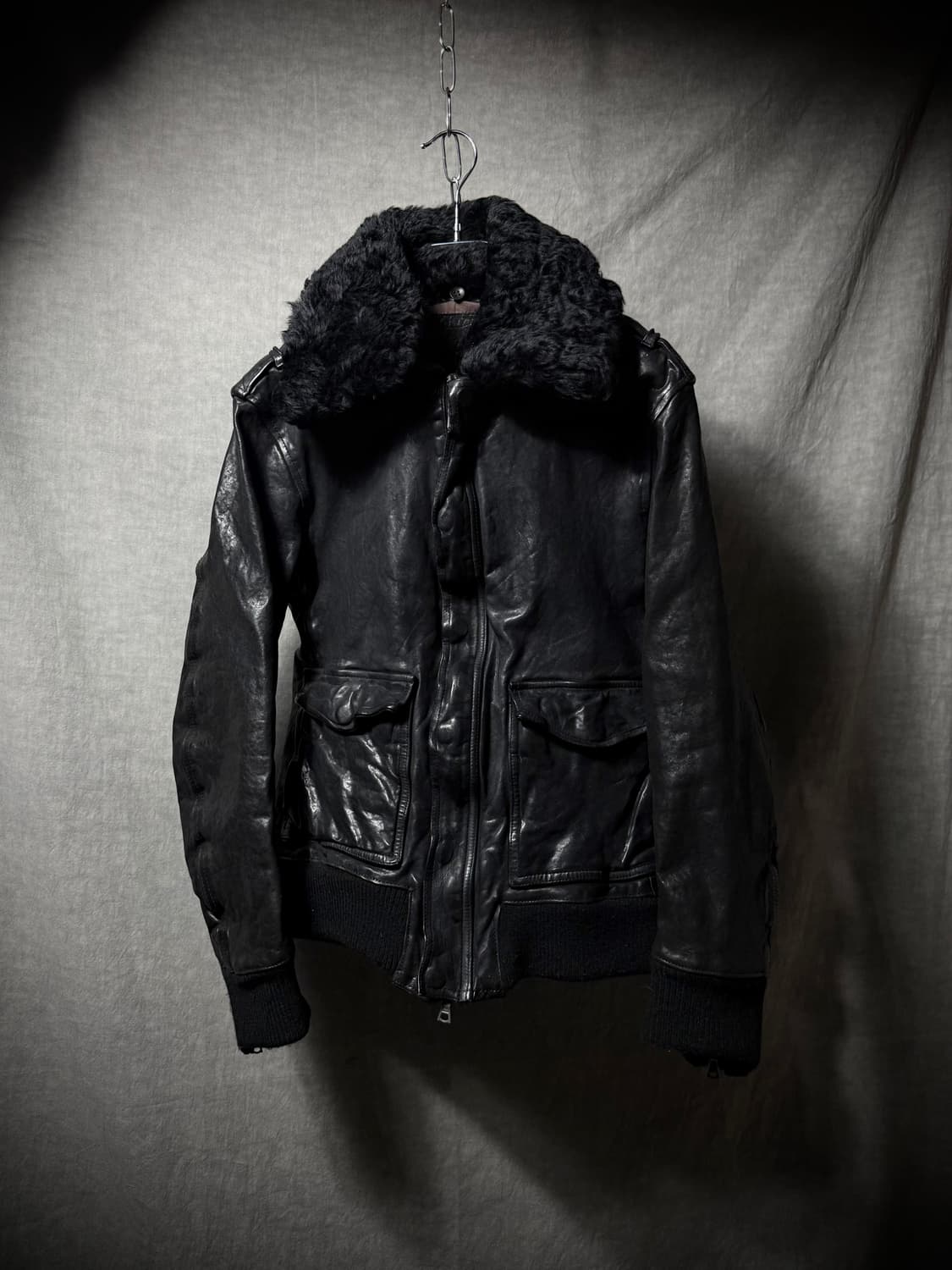 이사무 카타야마 백래쉬 퍼 레더 자켓 상품이미지2