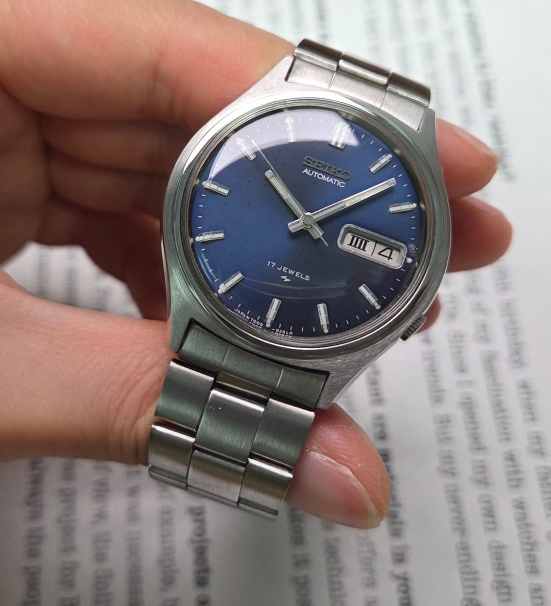 빈티지 세이코 순정 블루다이얼 한자 데이데이트 7009 브레이슬릿 ver 상품이미지5