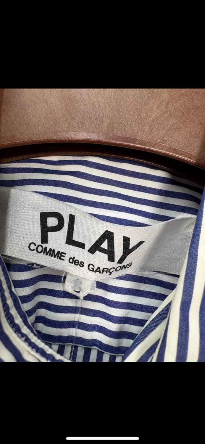 꼼데가르송 스트라이프 블랙하트 와펜 셔츠 H1641 상품이미지6