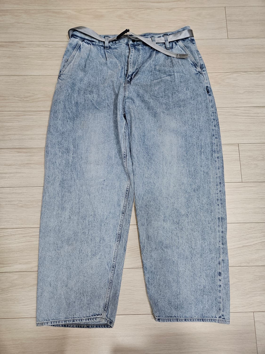 모이프 WIDE BELTED DENIM PANTS 상품이미지3