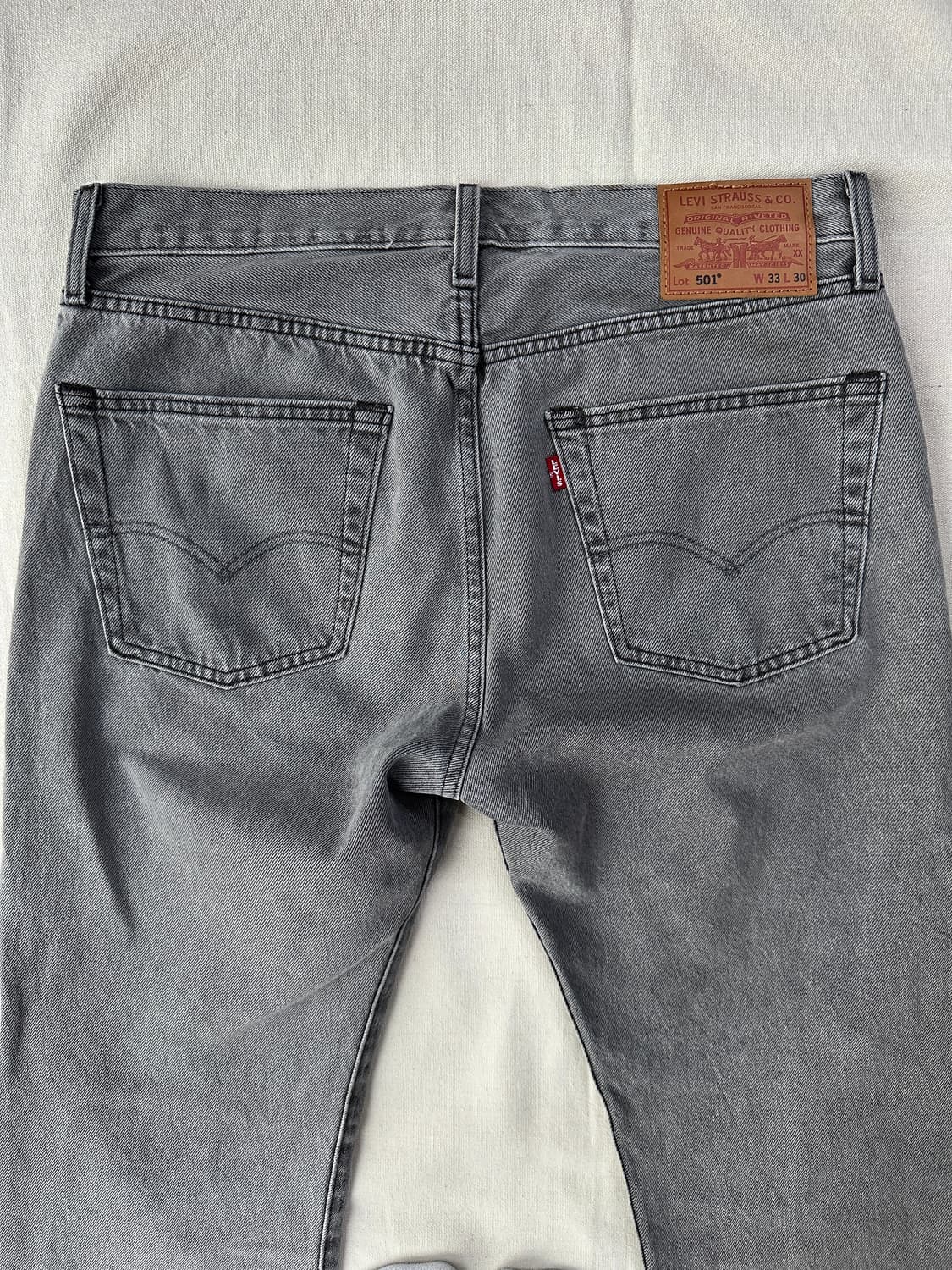 리바이스 501 그레이 데님 팬츠 33 상품이미지6