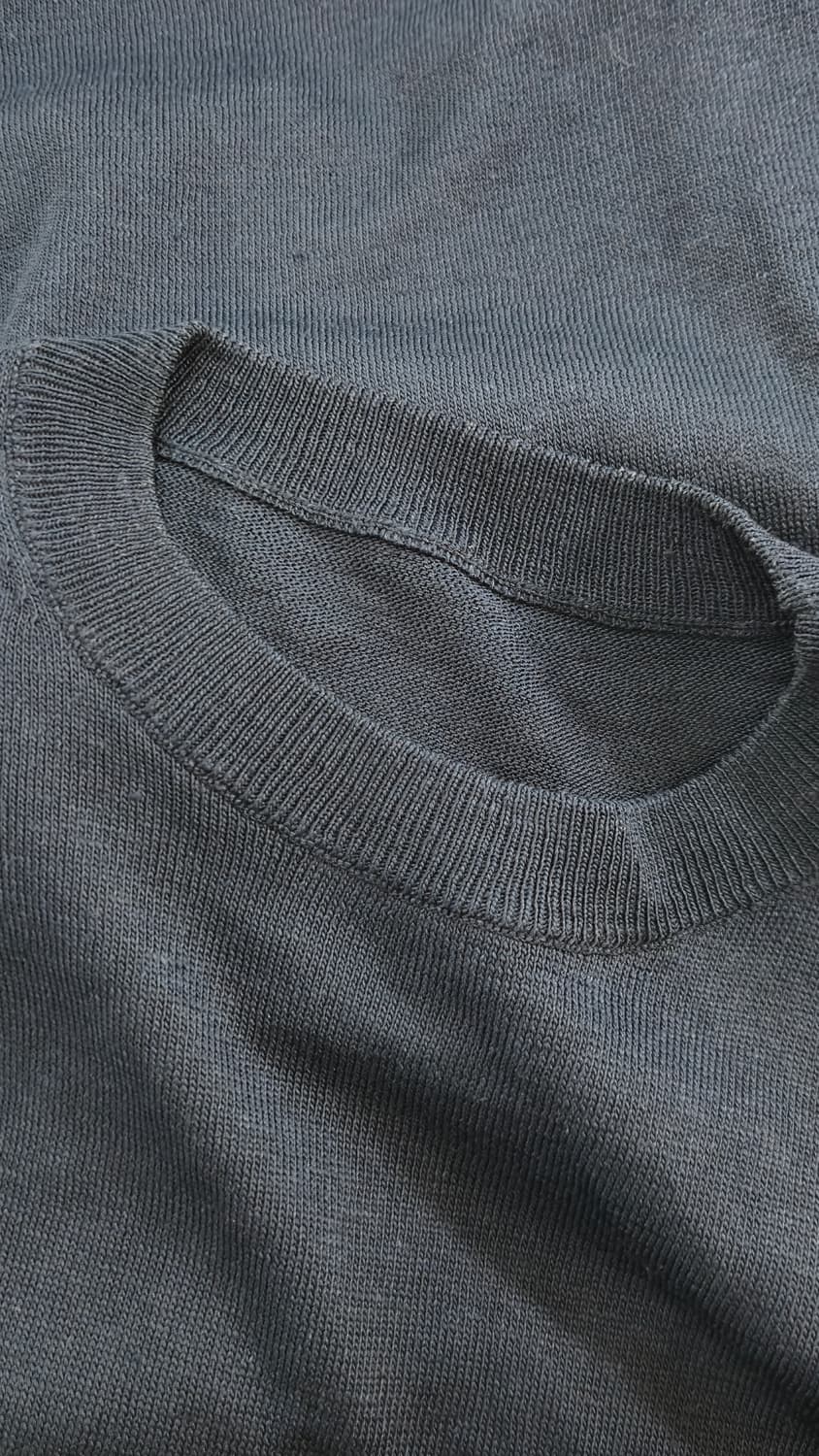 네이비 여름 니트 반팔 티셔츠 L 상품이미지5