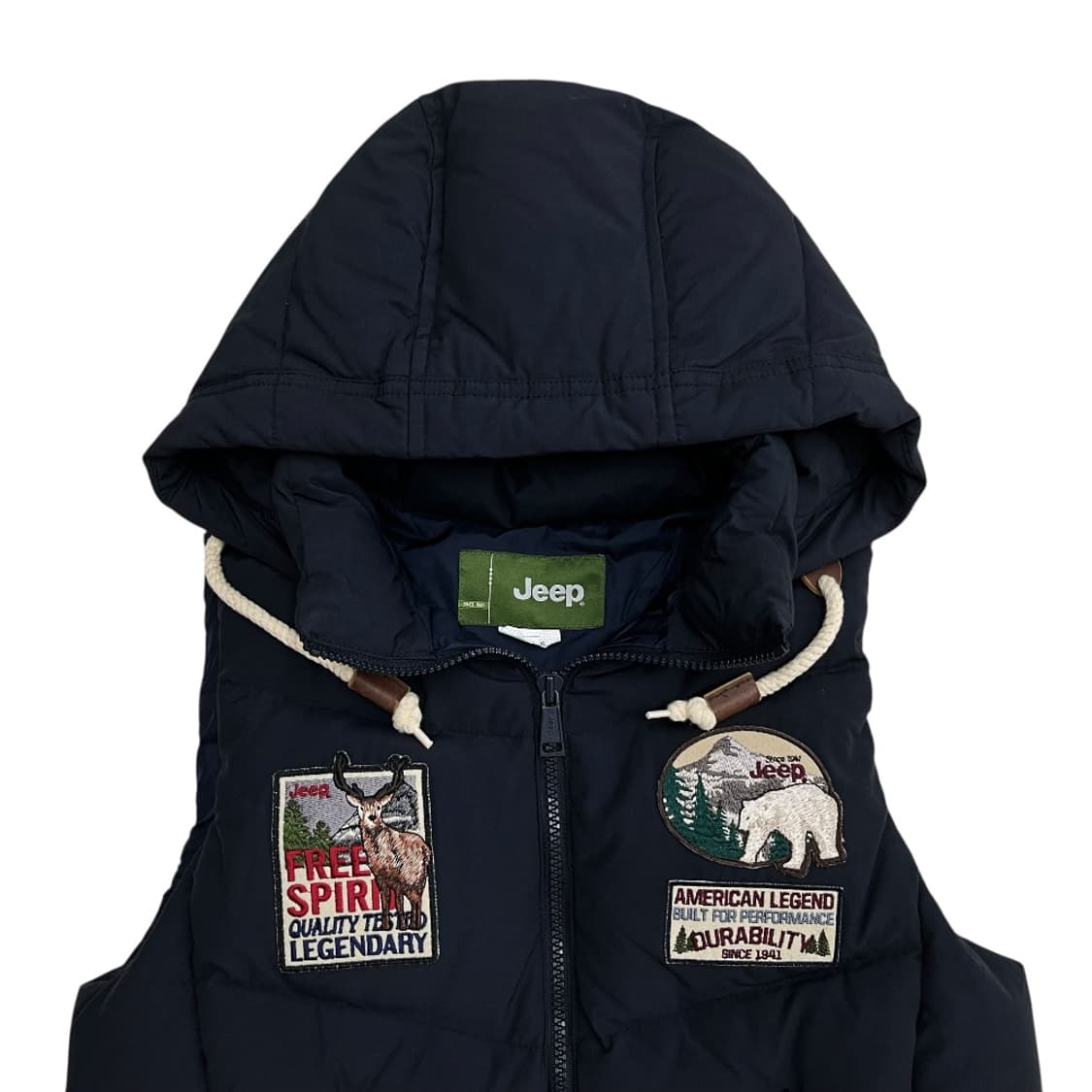 지프 곰돌이 네이비 패딩조끼 XL 상품이미지4