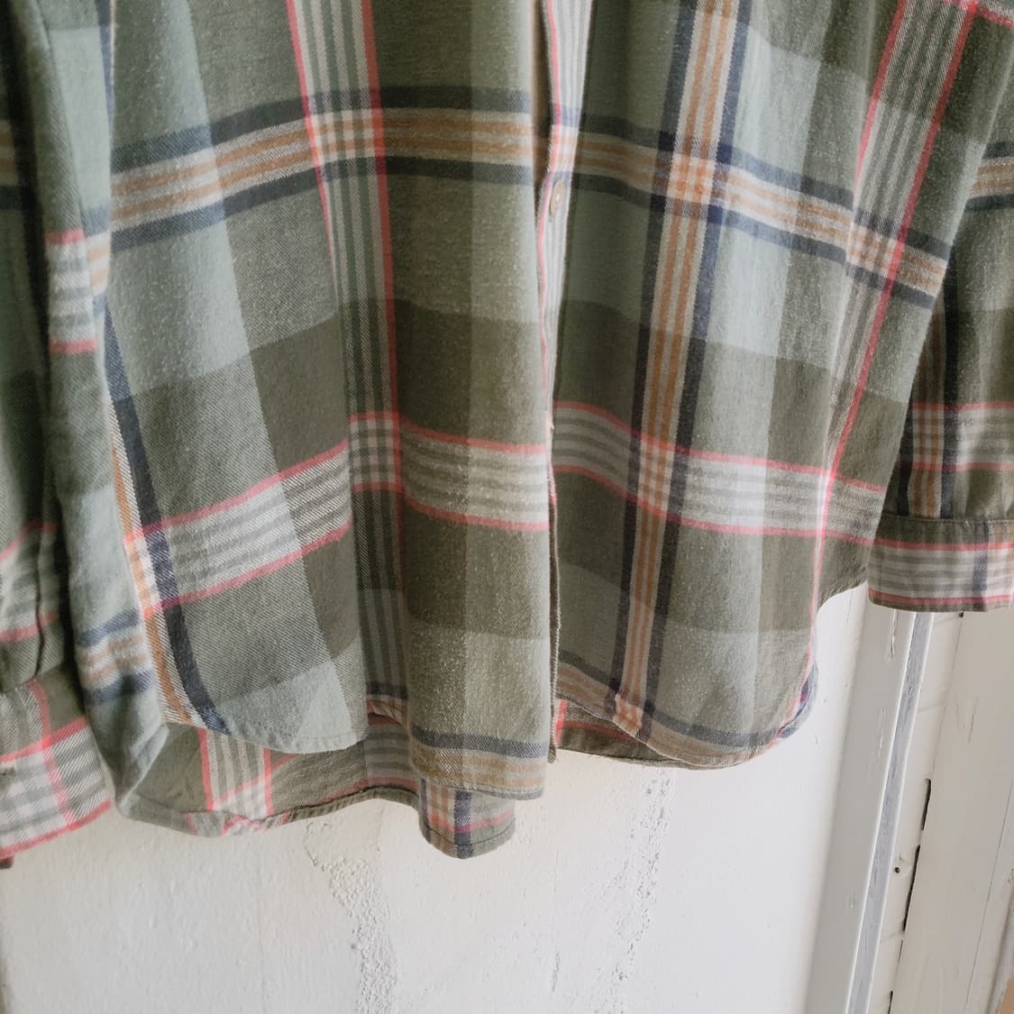 Y.O.M 그린체크 포켓 코튼셔츠 L 상품이미지6