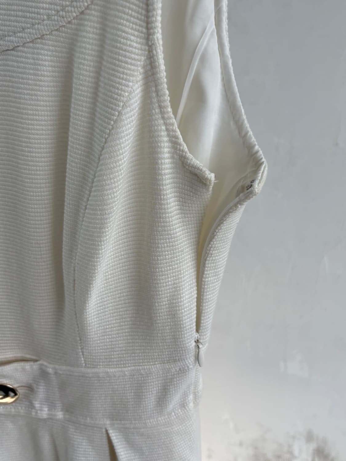 Burberry 버버리 블루라벨 금장 버튼 플레어 슬리브리스 원피스 상품이미지4