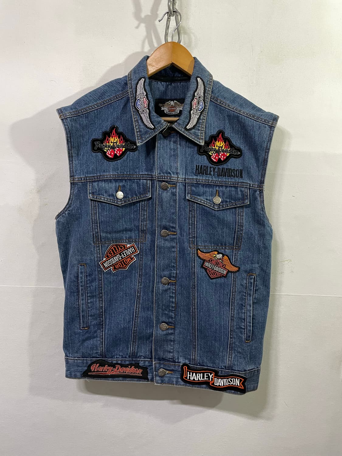 할리데이비슨 데님 베스트 자켓 라이더 조끼 새상품 XL 상품이미지3