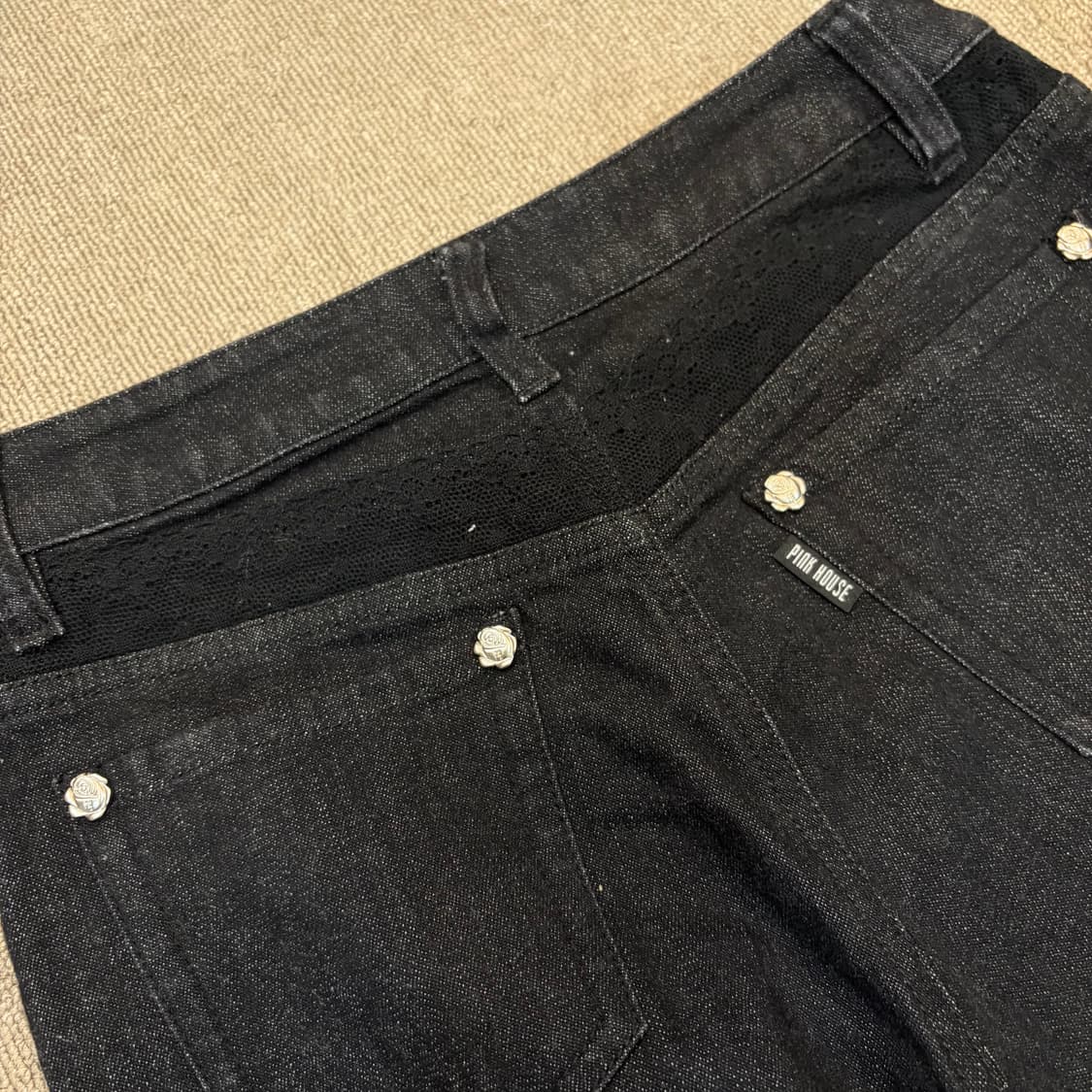 PINK HOUSE japan 핑크하우스 우먼스 레이스 블랙진 데님 상품이미지5